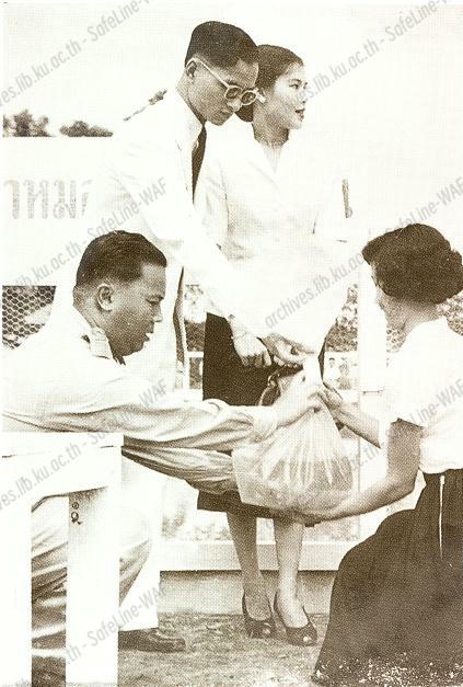 พระบาทสมเด็จพระเจ้าอยู่หัวทรงปล่อยปลาหมอเทศหน้ากรมประมง